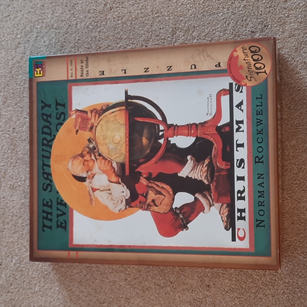 Norman Rockwell Santa at the Globe Puzzle